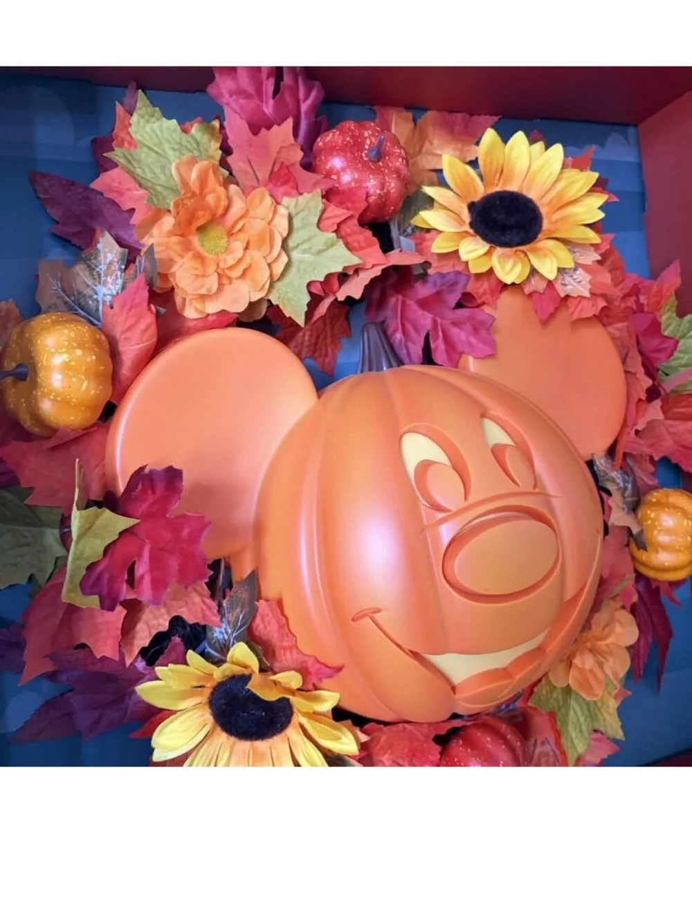 Disney Parks Halloween Mickey Mouse Pumpkin Wreath Light NIB NEW sold it on EBay
